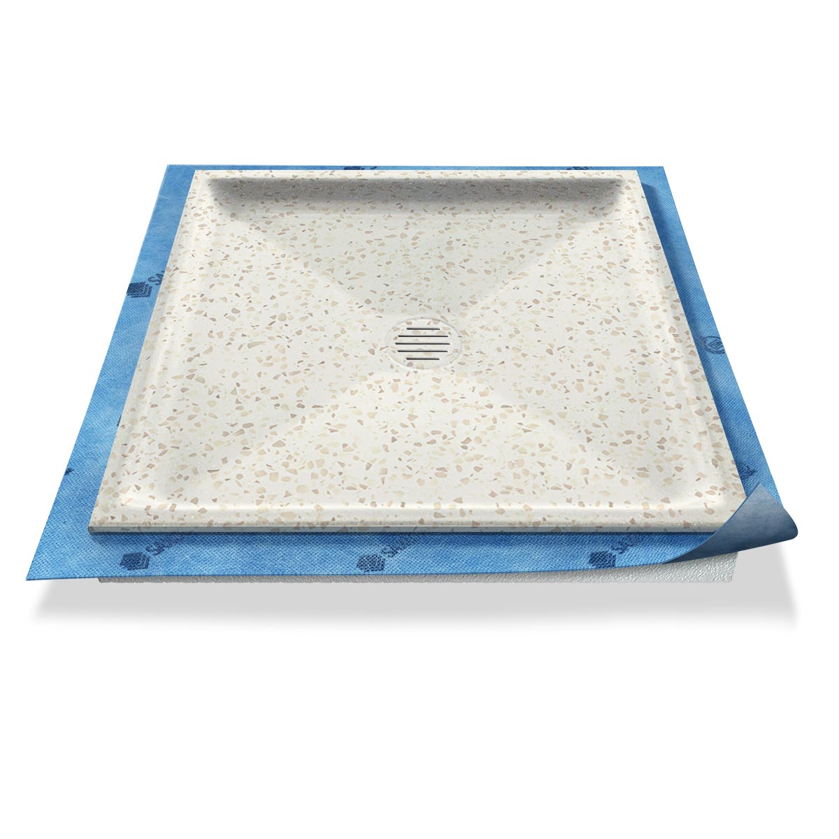 Duschwanne tief Punktablauf aus Mineralwerkstoff Duschwanne tief Punktablauf aus Mineralwerkstoff