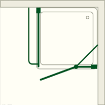 Eck-Duschkabine - Festwand - A2S Eck-Duschkabine - Festwand - A2S
