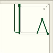 Eck-Falt-Duschkabine - Festwand - FK1S Eck-Falt-Duschkabine - Festwand - FK1S