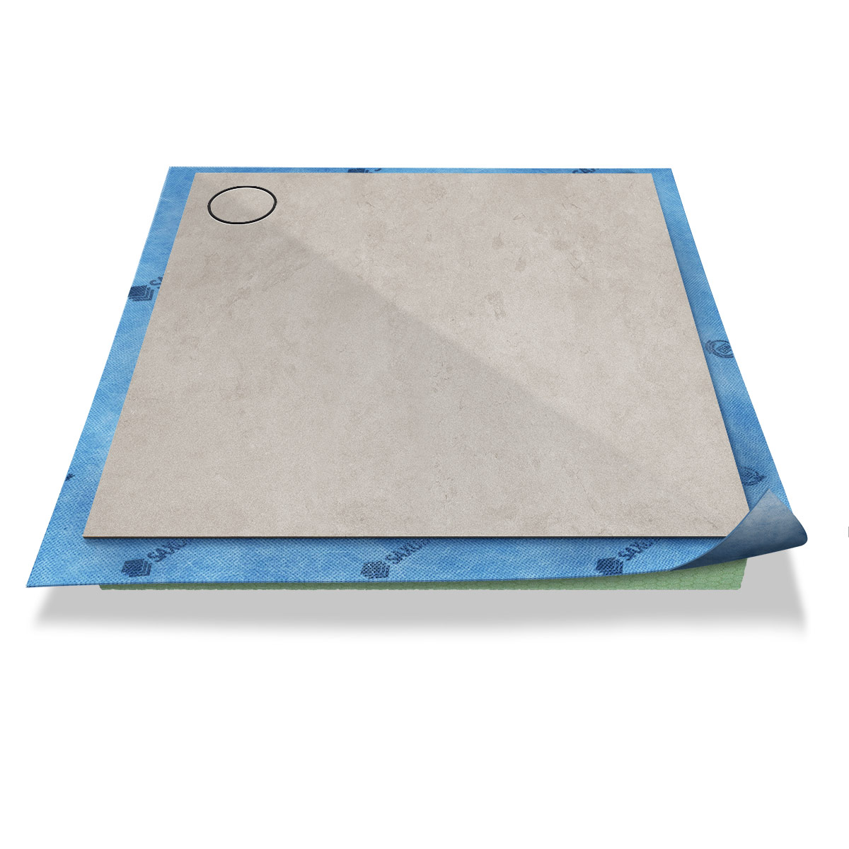 Duschelement Punkteckablauf mit Dekoroberfläche 80x80 cm Duschelement Punkteckablauf mit Dekoroberfläche 80x80 cm
