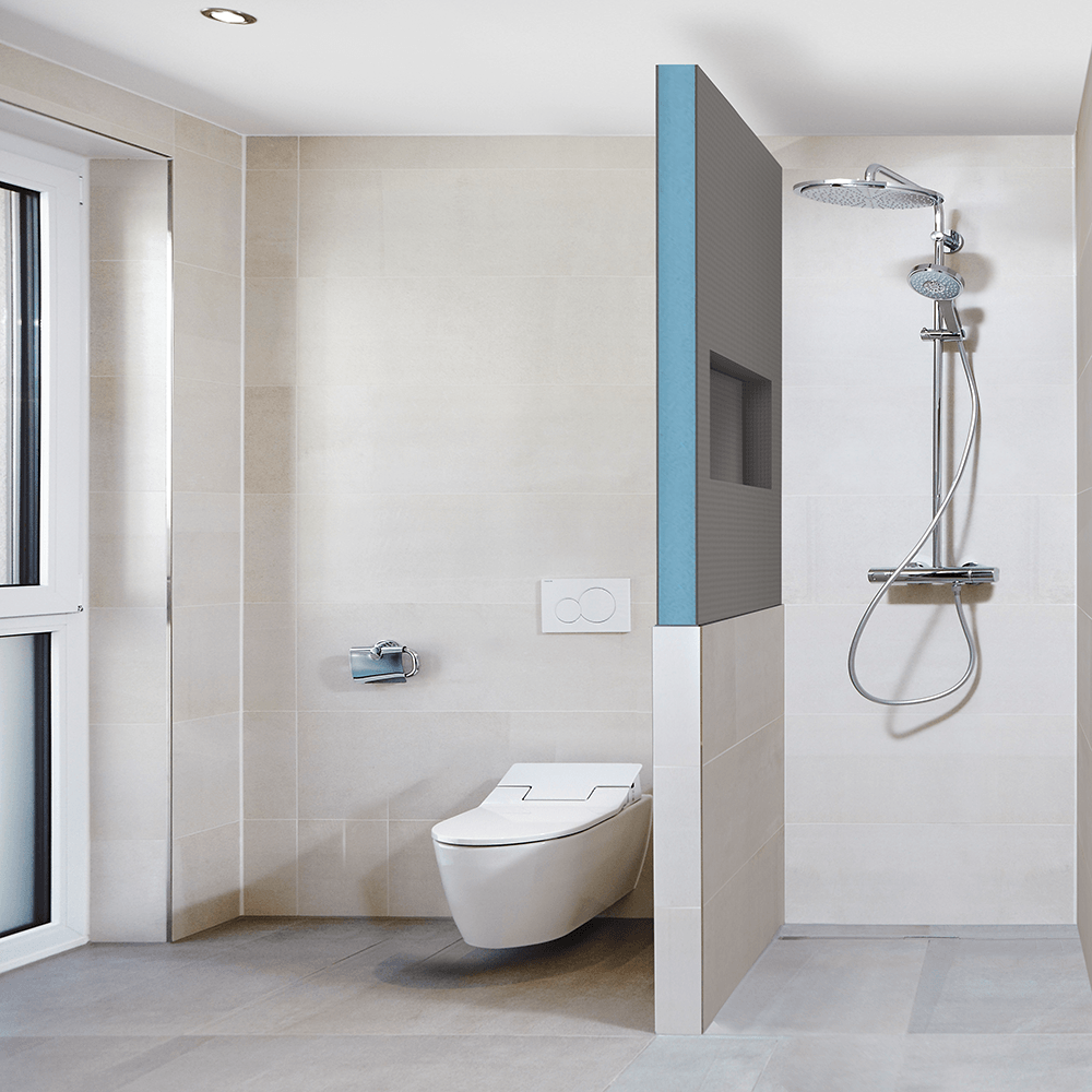Wandnischen Dusche & Bad: Edelstahl + befliesbare Duschnischen
