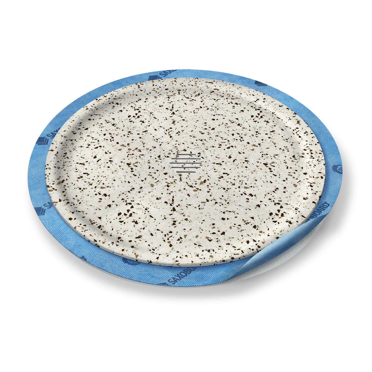 Kreis-Duschwanne tief Punktablauf aus Mineralwerkstoff Kreis-Duschwanne tief Punktablauf aus Mineralwerkstoff