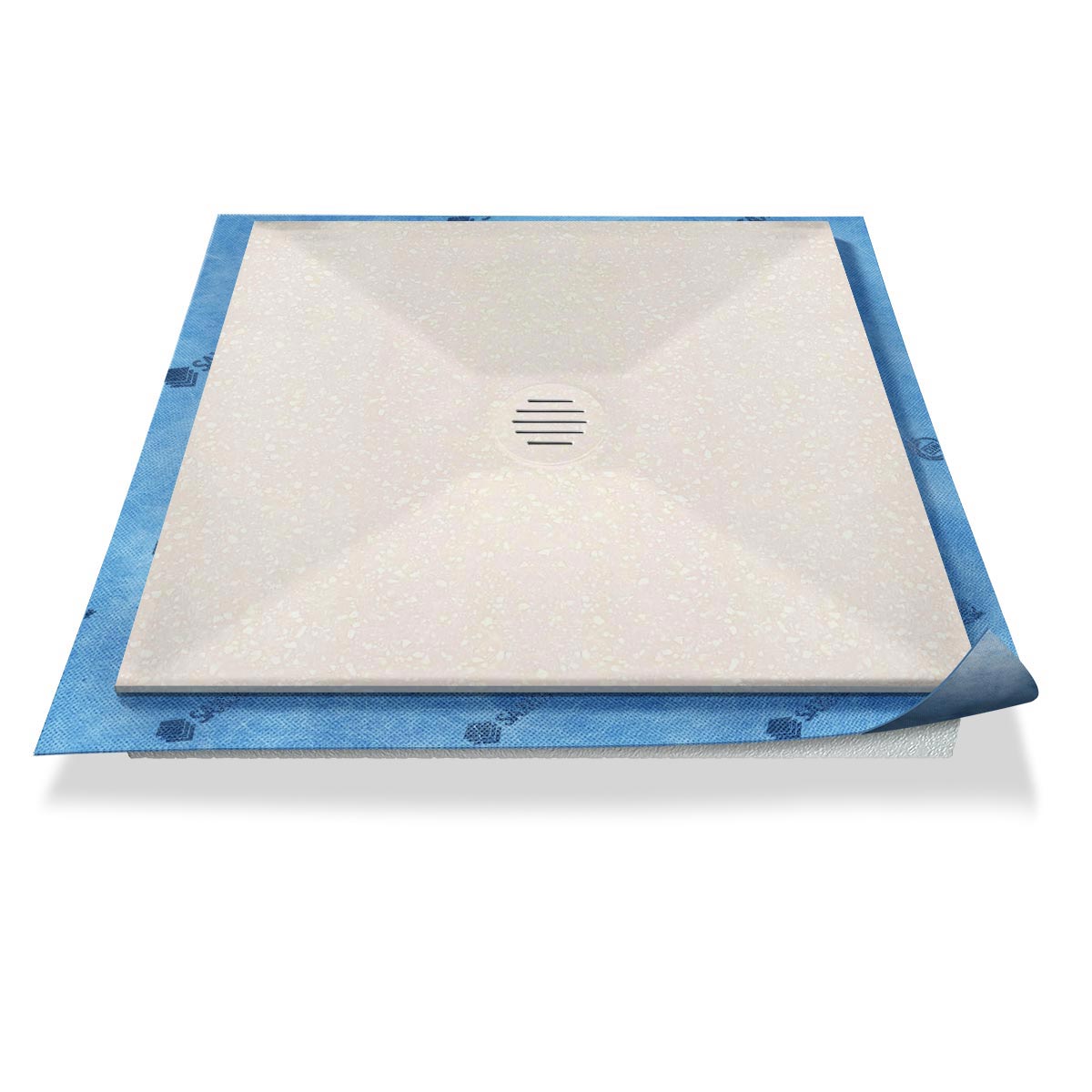 Duschwanne Punktablauf aus Mineralwerkstoff Duschwanne Punktablauf aus Mineralwerkstoff