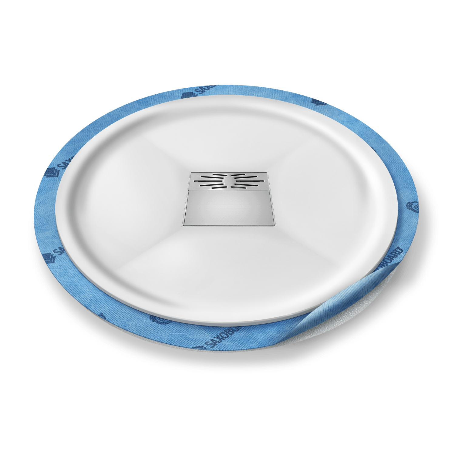 Receveur de douche circulaire profond Système de pompe en matériau minéral Receveur de douche circulaire profond Système de pompe en matériau minéral