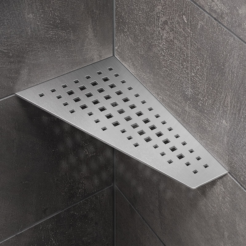 Eckablage aus Edelstahl – Trapez