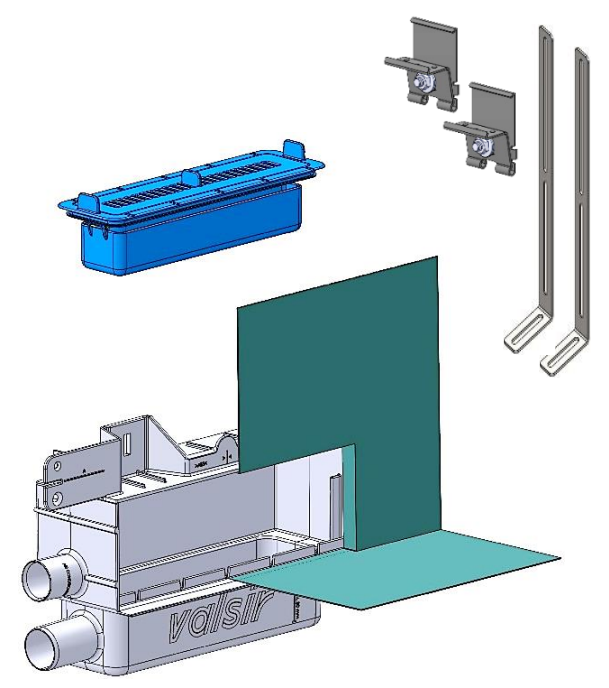 Saxoboard Wandablauf X-Wall mit Abdeckung Saxoboard Wandablauf X-Wall mit Abdeckung