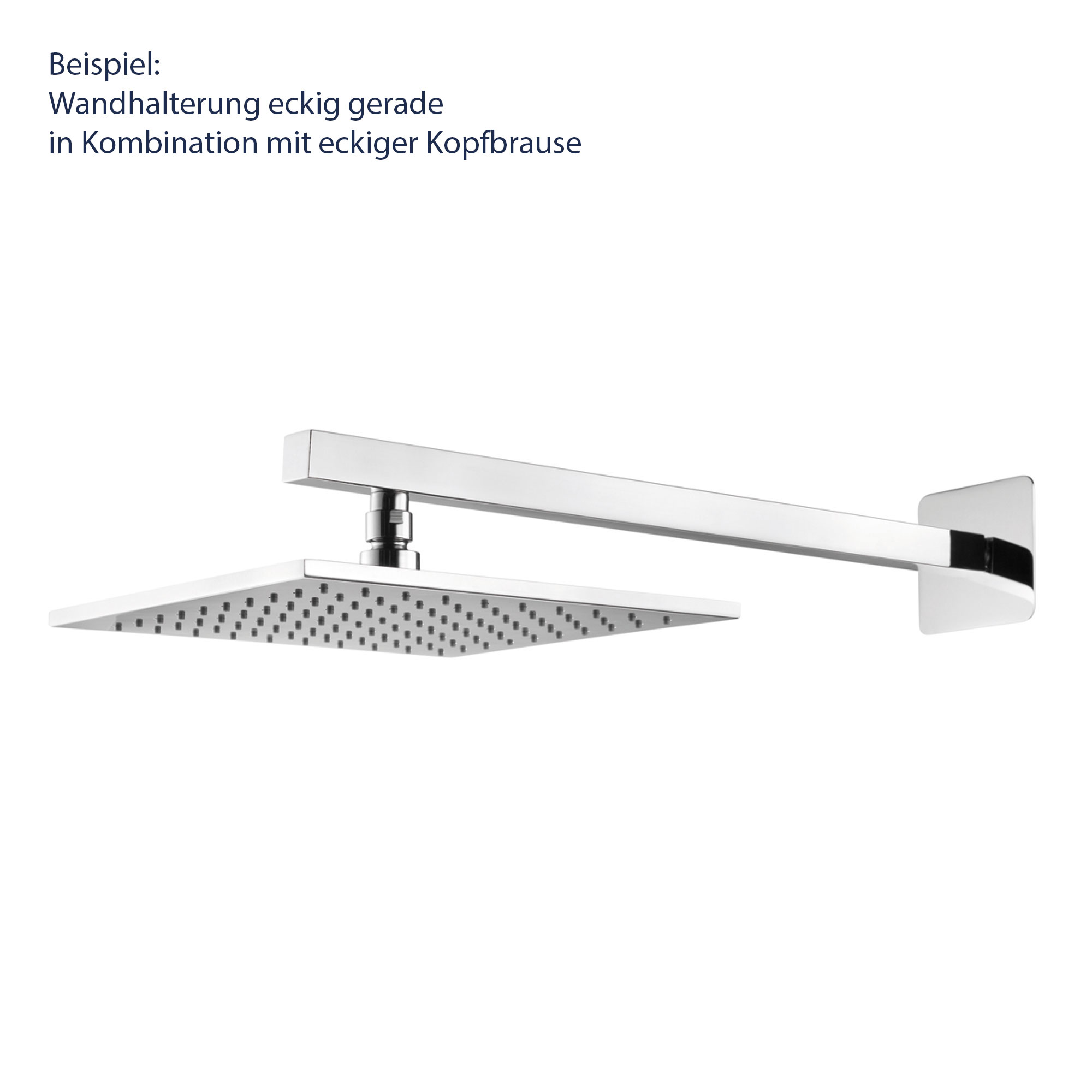 Wandhalterung eckig gerade chrom