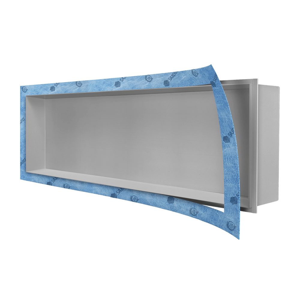 Wandnische aus Edelstahl: Schwarz / Weiß / farbig Wandnische aus Edelstahl: Schwarz / Weiß / farbig