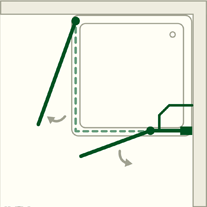 Eck-Duschkabine - 2 Türen - AaS Eck-Duschkabine - 2 Türen - AaS