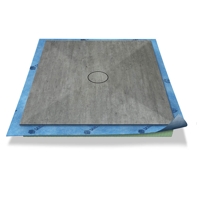 Duschelement Punktablauf mit HPL Dekor 80x110 cm