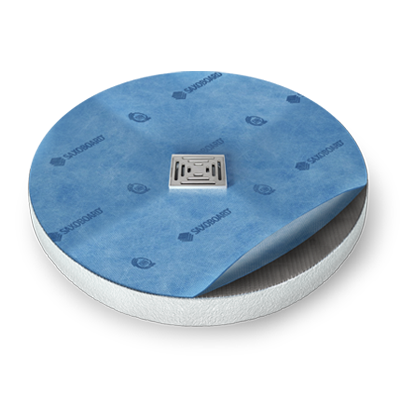 Receveur de douche à carreler avec évacuation ponctuelle circulaire Receveur de douche à carreler avec évacuation ponctuelle circulaire