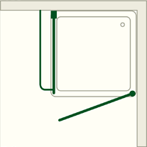 Eck-Duschkabine - Festwand - AK1S Eck-Duschkabine - Festwand - AK1S