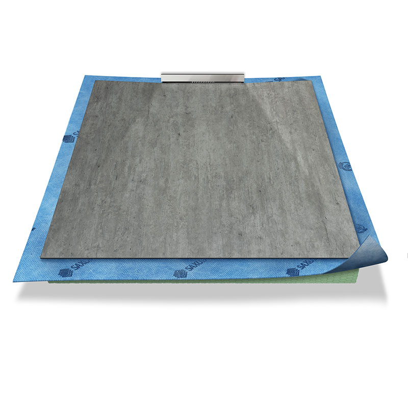 Receveur de douche avec écoulement mural Surface décorative Receveur de douche avec écoulement mural Surface décorative