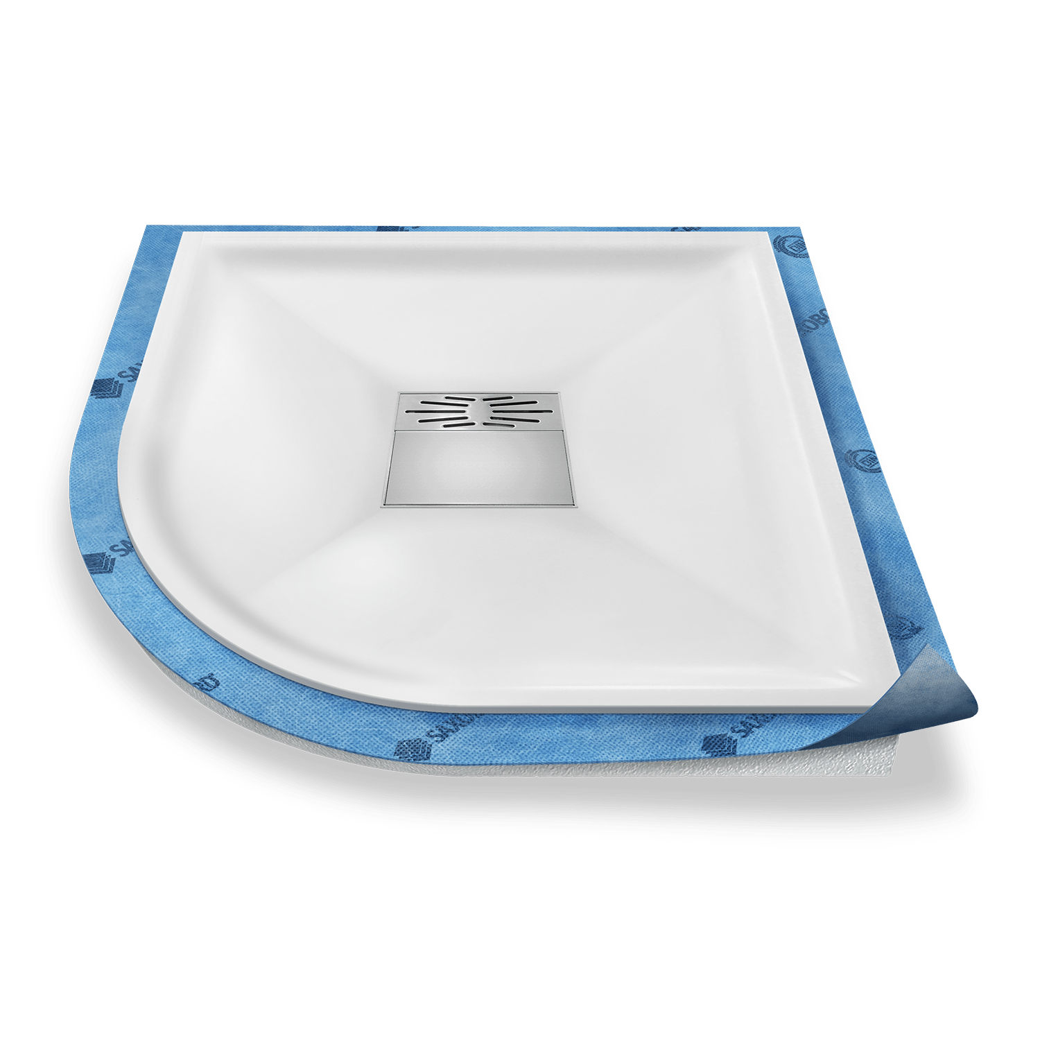 Receveur de douche quart de cercle profond Système de pompe en matériau minéral Receveur de douche quart de cercle profond Système de pompe en matériau minéral