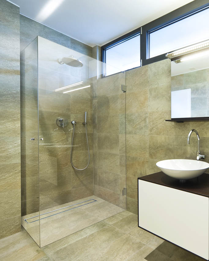 Cabine de douche accès d'angle - 2 portes intérieures/extérieures - AiW Cabine de douche accès d'angle - 2 portes intérieures/extérieures - AiW