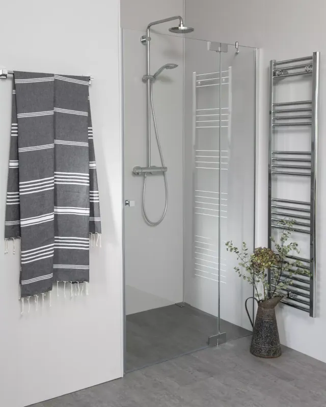 Nischendusche mit Pendeltür und Festteil - PGXN