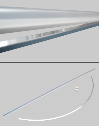 A/SLV-cr, Viertelkreis-Rund Schwall-Leiste für Duschkabinen